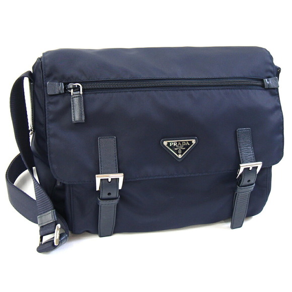 PRADA Blue Leather Shoulder Bag - Picture 1 of 10